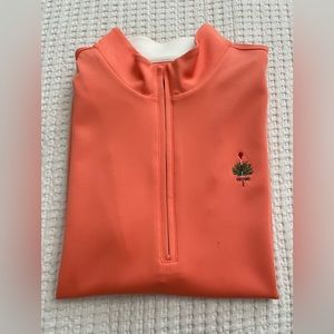 Donald Ross vest with Merion logo. Orange, size medium, men’s.